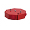 Octagonal fire protection box E90 with fuse 0.375A 3x2x4mm2 115x28x123mm red