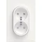ODACE DIY Prise double 2P+PE avec obturateurs pour chemins de courant, blanc