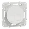 ODACE Plaque centrale 2x RJ45 FR blanc