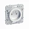 ODACE Single socket 2P+PE DIY with shutters for current paths screwless white terminals
