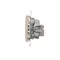 Oddělená koncová R-TV anténní zásuvka (modul), krémová