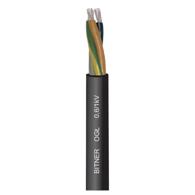 OGŁ 4x35 Power mining cable for deep-sea motors with insulation and rubber sheath