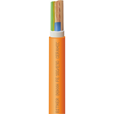 Ognioodporny, bezhalogenowy kabel energetyczny (N)HXH-J FE180/E90 4x2,5 RE
