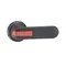 OHB125J12E311 Mango negro IP65, longitud 125 mm, para eje de 12 mm, marcado: I-0-II, bloqueable con candado en todas las posiciones,
