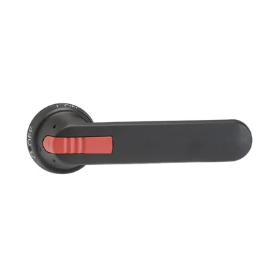 OHB175J12T Mango negro IP65, longitud 175 mm, para eje de 12 mm, marcado: Test-OFF-ON/Test-0-I, bloqueable con candado en posición OFF,