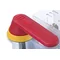 OHY 95J10; Yellow-red color, length - 95 mm, for shafts f 10, for RA 160/250 and RAB 00 switch disconnectors Plastic handles IP 65, marked I-0 and ON-OFF