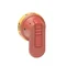 OHY65J6E00S Yellow-red handle IP65, length 65mm, for 6mm shaft, marking: I-0/ON-OFF, padlockable in OFF position, lock