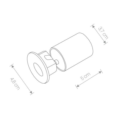 OIA Applique murale encastrable LED 2W 50lm 3000K IP20 noir