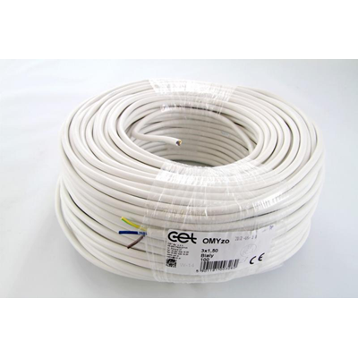 OMY kabel 3x1,5 300/300V (H03VV-F) - bílý