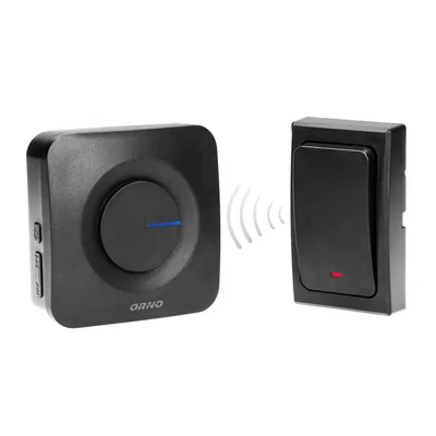ONDO AC, timbre inalámbrico, conectado a la red, botón sin pilas, sistema de aprendizaje, 36 sonidos, 200 m, negro