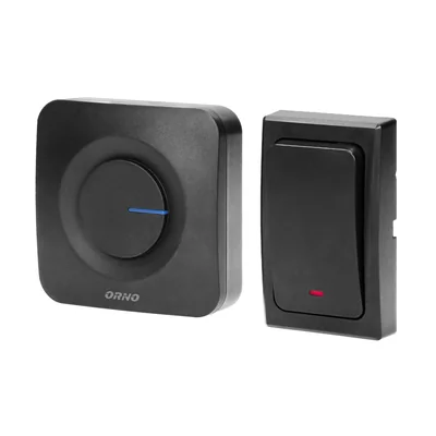 ONDO AC, timbre inalámbrico, conectado a la red, botón sin pilas, sistema de aprendizaje, 36 sonidos, 200 m, negro