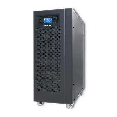 Onduleur en ligne Qoltec | Onde sinusoïdale pure | 10 kVA | 8 kW | Écran LCD | USB