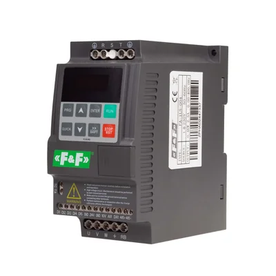 Onduleur miniature triphasé, Pmax = 1,5 kW, Uin = 3 x 400 V CA, Iin = 5 A, Uout = 3 x 400 V CA, Iout = 3,8 A