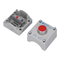 One-hole control box red, 1 normally closed contact gray IP65 1x membrane M20
