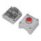 One-hole control box red, 1 normally closed contact gray IP65 1x membrane M20