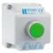One-hole control box with green push-button 1 NO contact IP65 one M20 gland