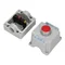 One-hole control pendant with STOP button. Button with red covered button (KC).