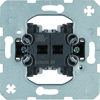 One.Platform Blind switch 2-gang push-button, 1-pole, mechanism, self-locking