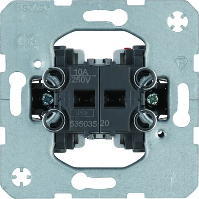 One.Platform Blind switch 2-gang push-button, 1-pole, mechanism, self-locking