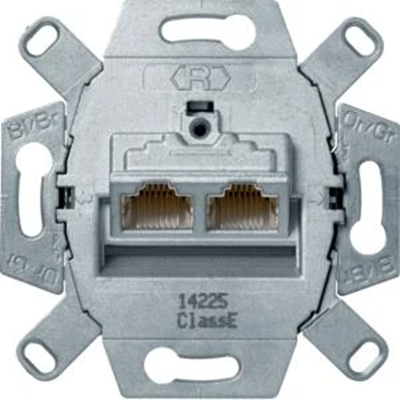 one.platform Dvojitý zásuvkový mechanismus počítače UAE (RJ45), stíněný, kat.6, třída E