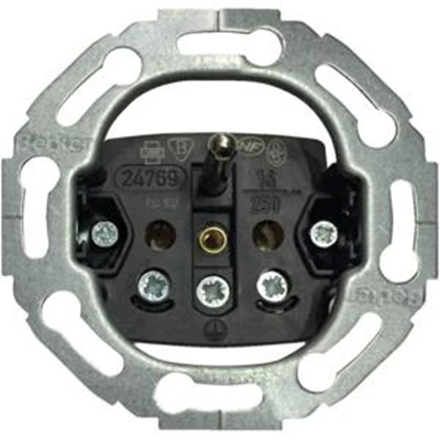 one.platform Earthed socket mechanism, round series, screw terminals