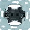 one.platform interruptor de 1 llave, 2 polos, mecanismo, autoblocante