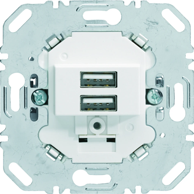 one.platform Mecanismo de toma de carga USB 3,0 A 230 V, blanco, mate
