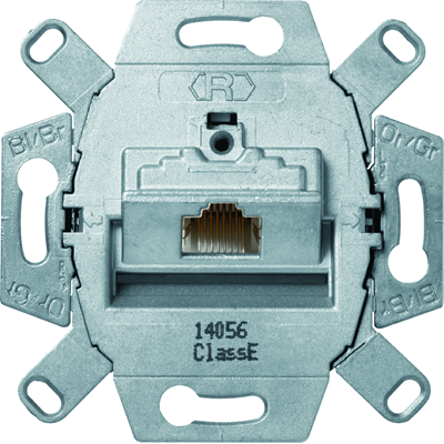 one.platform Single UAE computer socket mechanism (RJ45), shielded, cat.6, class E