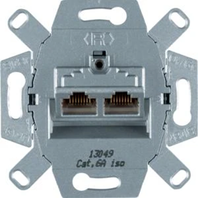 one.platform UAE Computer-Buchsenmechanismus 2-Cr (RJ45) Cat.6a ISO geschirmt