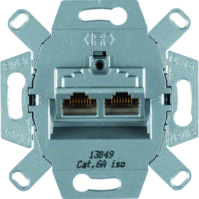 one.platform UAE computer socket mechanism 2-cr (RJ45) cat.6a iso shielded