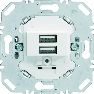 one.platform USB Charging Socket Mechanism 3.0 A 230 V, White, Matt