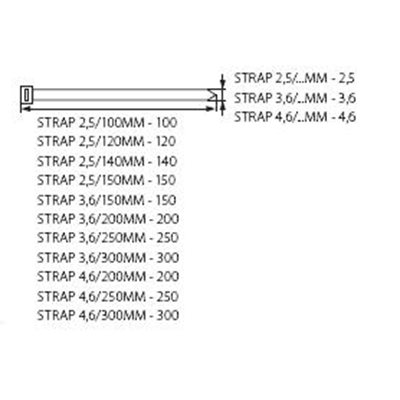 Opaski zaciskowe STRAP 3,6/300MM