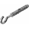 Open expansion hook pin, galvanized, diameter 6mm, length 4mm, thread 4mm