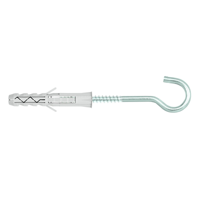 Open expansion hook pin, galvanized, diameter 8mm, length 4.5mm, thread 4.5mm