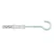 Open expansion hook pin, galvanized, diameter 8mm, length 4.5mm, thread 4.5mm