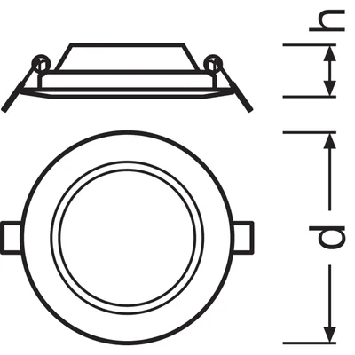 Oprawa DOWNLIGHT SLIM DN105 6W 3000K WT IP20