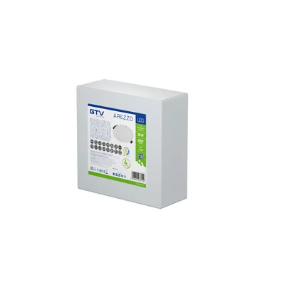 OPRAWA LED AREZZO, 25W, 2500lm, AC220-240V, 50/60 Hz, PF>0,9, RA≥80, IP54, IK08, 110°, CCT(3000/4000/6400K)