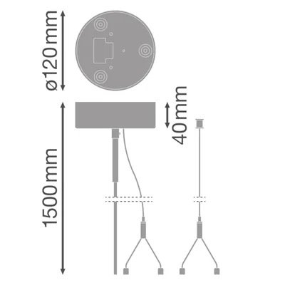 Oprawa LINEAR INDIVILED SUSPENSION KIT SUSPENSION KIT BK