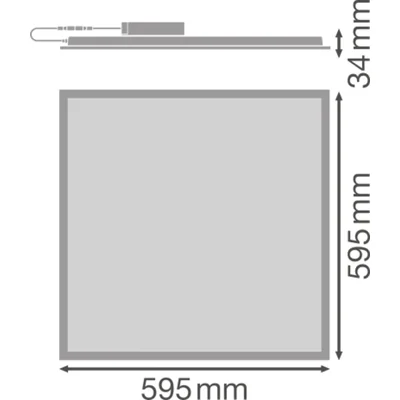Oprawa PANEL PERFORMANCE 600 UGR < 19 TPA 36 W 4000 K WT