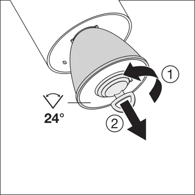Oprawa TRACKLIGHT SPOT XR DALI 30W 940 24DEG WT