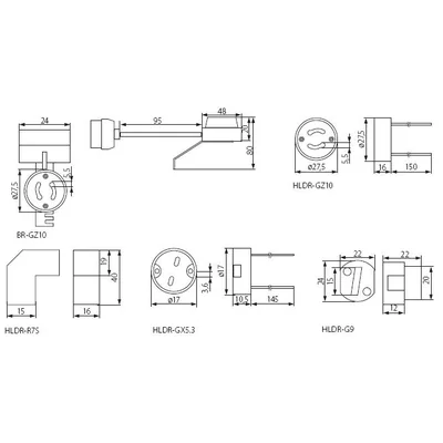 Oprawki ceramiczne HLDR-GX5.3