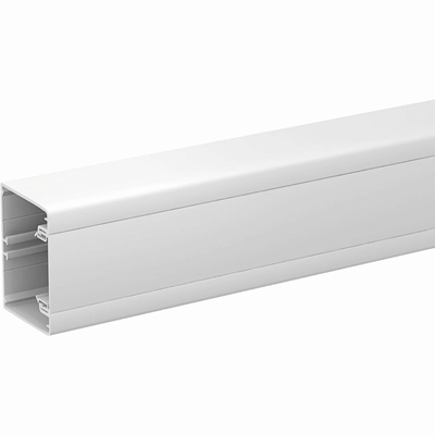 Optiline 45 electrical installation trunking 75x55mm PVC polar white length 1m