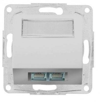Optima Socket RJ12 and RJ45 cat.5e anthracite