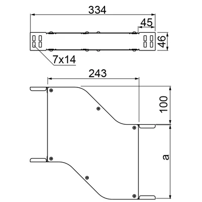 OPZBNJ200H42 Horizontale Bypass-Blechdicke - 1 mm