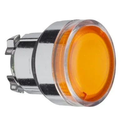 Orange push-button self-resetting BA 9s metal bulb, typical