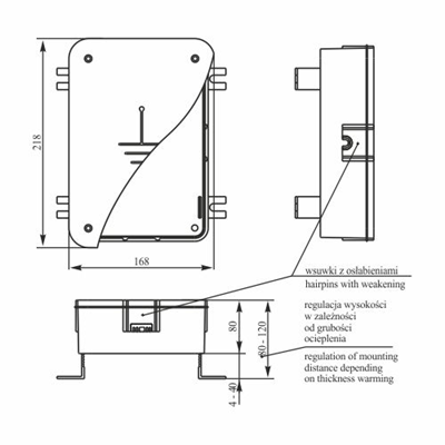 Orange PZO INOX Blitzschutzbox mit Edelstahlabdeckung