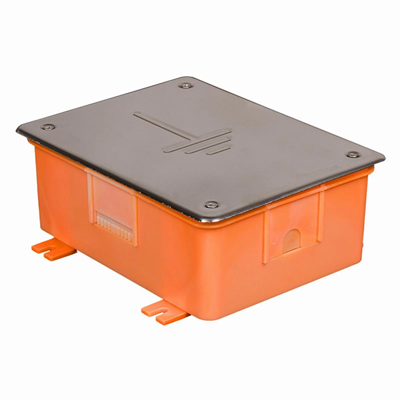 Orange PZO INOX lightning protection box with stainless steel cover