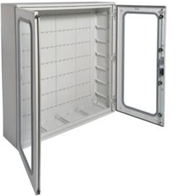 ORION+ Custodia da parete in poliestere, porta trasparente, 1150x1100x300