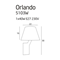 Orlando wall lamp white nickel