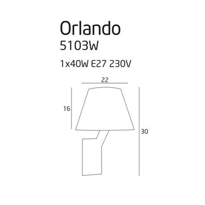 ORLANDO White display wall lamp